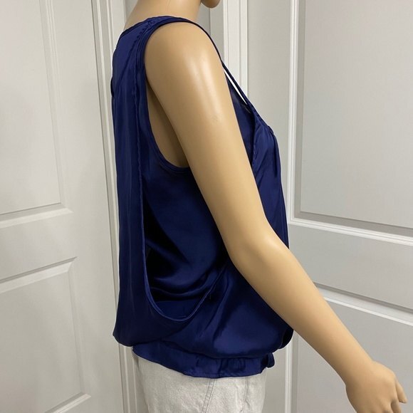 Women's Arfango 1902 Sleeveless 2 layer Blouse. Blue. EU 40. US L. Resortwear. - Picture 4 of 10